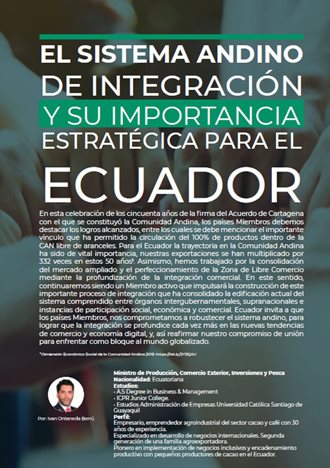 El sistema Andino de integración y su importancia estratégica para el Ecuador