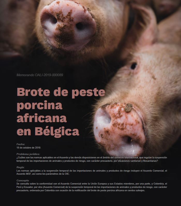 Brote de peste porcina africana en Bélgica.