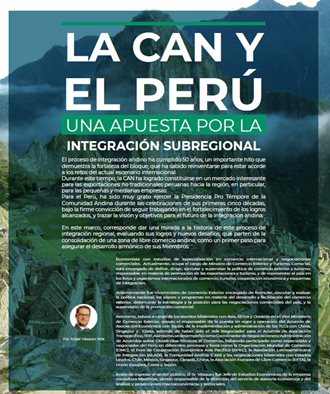 La CAN y el Perú una apuesta por la integración subregional