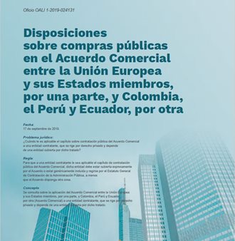 Disposiciones sobre compras públicas en el Acuerdo Comercial entre la Unión Europea y sus Estados miembros, po