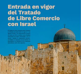 Entrada en vigor del Tratado de Libre Comercio con Israel