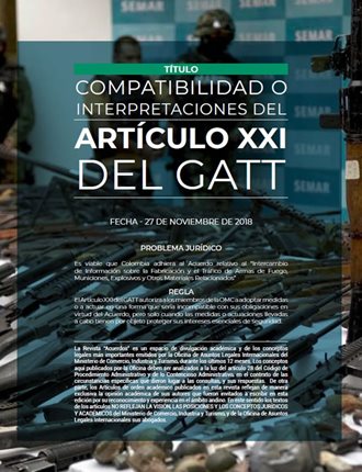Compatibilidad o interpretaciones del artículo XXI del GATT